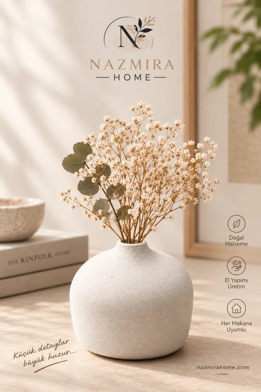 İskandinav Minimalist Dekoratif Vazo - Boyanabilir