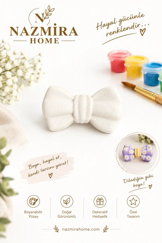 Boyanabilir Fiyonk Hobi Taşı 5 Adet – 9 x 5 cm Taş Tozu Boyama Seti