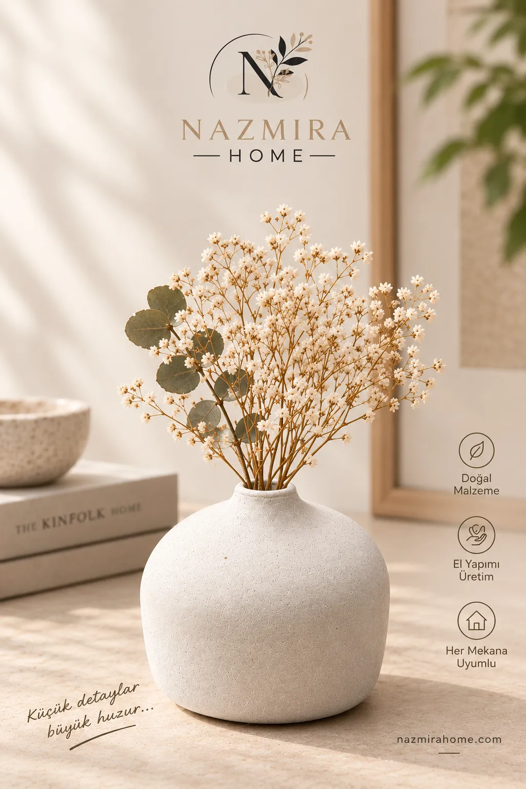 Kuru Çiçek ve Mini Vazolarla Minimalist Dekorasyon: 6 Öneri